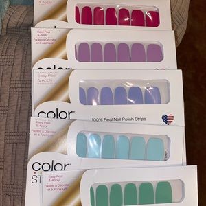 Lot of 6 Color Street Nail polish strips